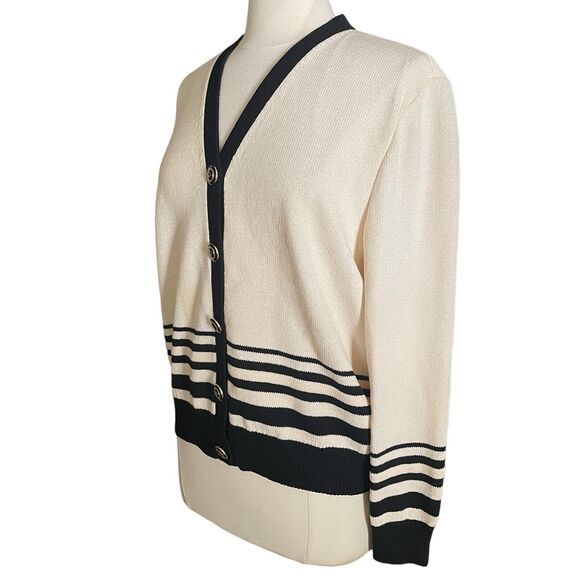 St John Collection Sz L Vintage 90ties By Marie Gray Button-Up Cardigan Sweater - Picture 4 of 16